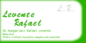 levente rafael business card